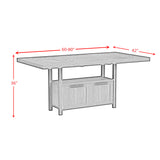 Transcend Counter Height Dining Set in Charcoal-Table and Four Chairs