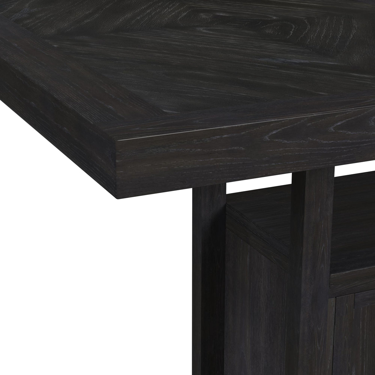 Transcend Counter Height Dining Set in Charcoal-Table and Four Chairs