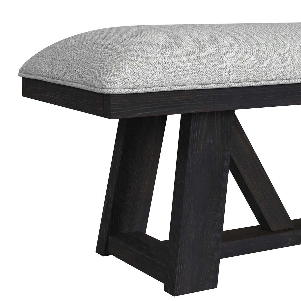 Transcend Standard Height Dining Set in Charcoal-Table and Four Chairs