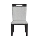 Transcend Dining Side Chair with Light Grey Fabric in Charcoal (2 Per Carton)