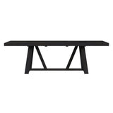 Transcend Dining Table with 22" Leaf in Charcoal