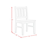 Travis Youth 5PC Dining Set with Table and 4 Chairs in White
