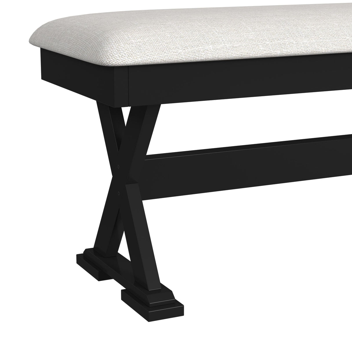 Tulane 6PC Dining Set with Table, 4 Chairs, and Bench in Oak and Black