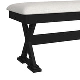 Tulane 6PC Dining Set with Table, 4 Chairs, and Bench in Oak and Black