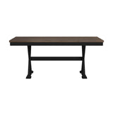 Tulane 6PC Dining Set with Table, 4 Chairs, and Bench in Oak and Black