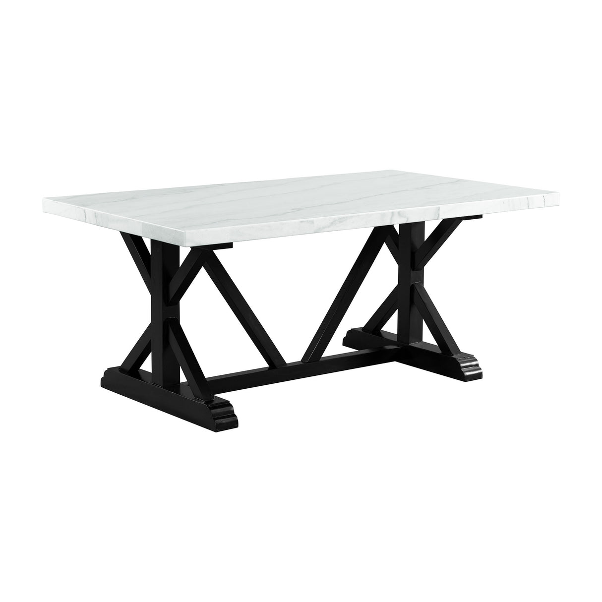 Tuscany 70" Marble Standard Height Rectangular Dining Table