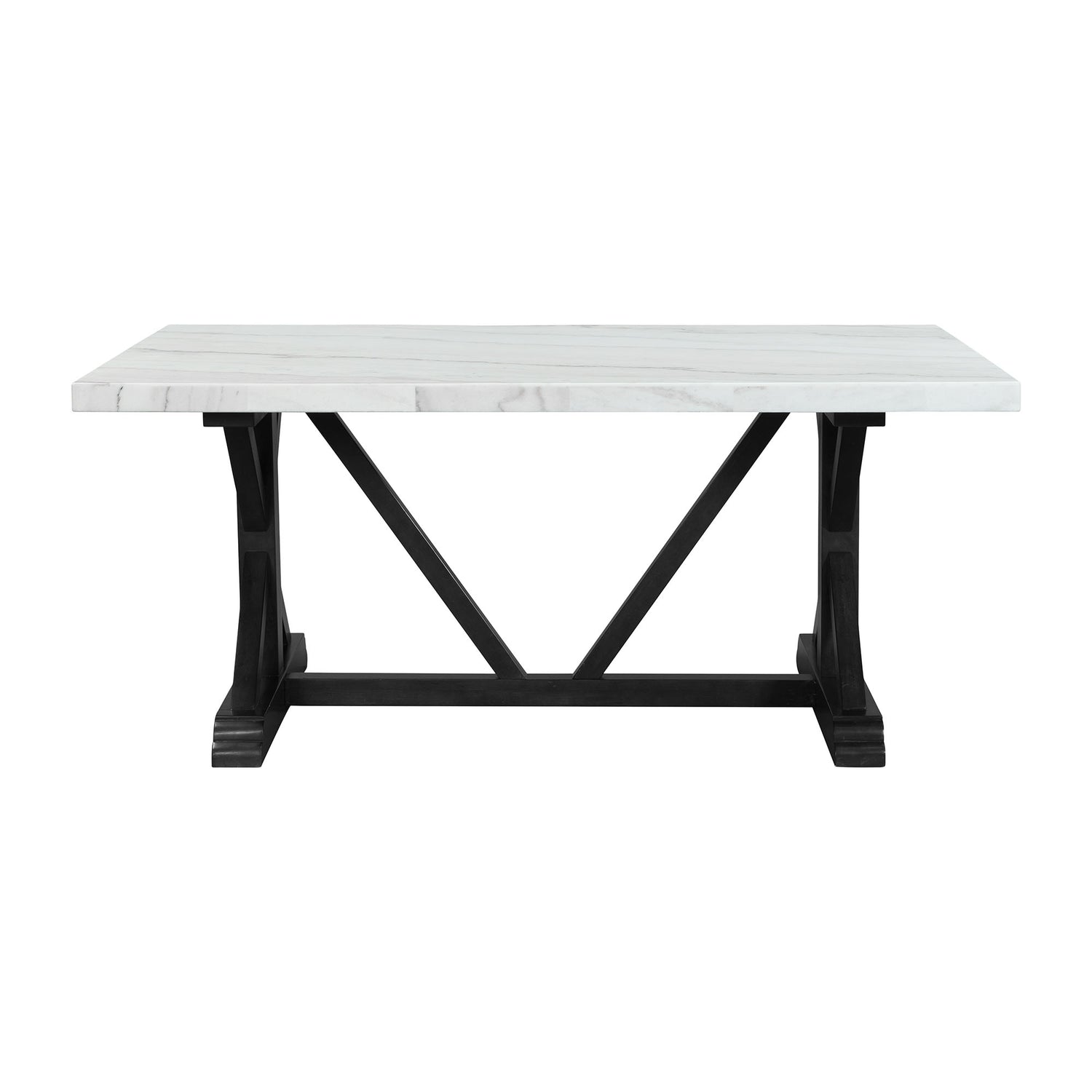 Tuscany 70" Marble Standard Height Rectangular Dining Table