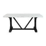 Tuscany 70" Marble Standard Height Rectangular Dining Table