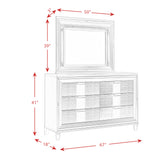 Twenty Nine Dresser & Mirror Set White