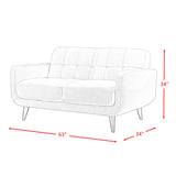 Hadley Sofa & Loveseat Set in Charcoal