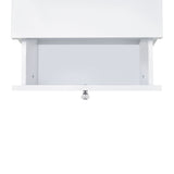 Vancouver Floor Mirror With Storage in White
