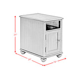 Wagner Chairside Table with USB in Cherry