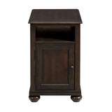Wagner Chairside Table with USB in Cherry