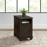 Wagner Chairside Table with USB in Cherry