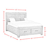 Warner Platform Storage Bed