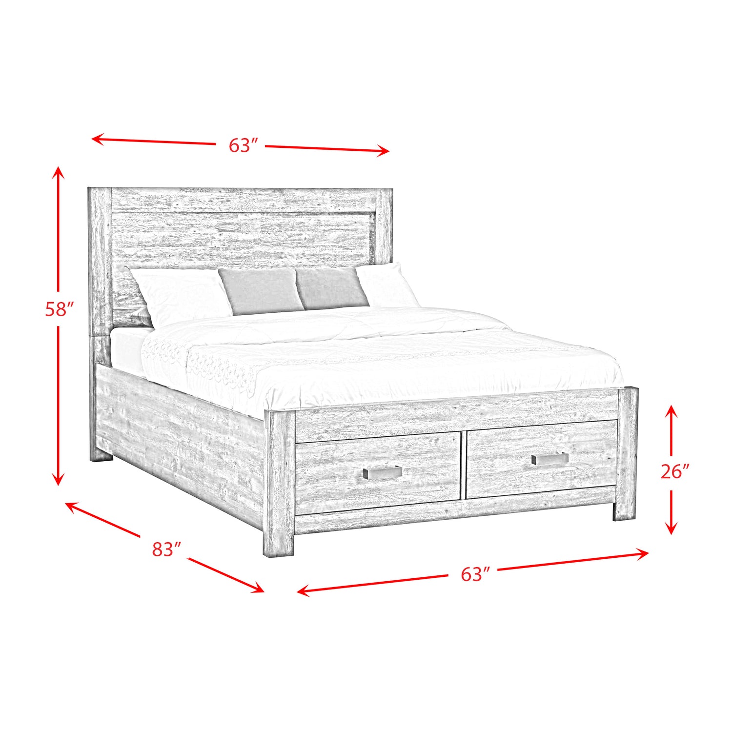 Warner Platform Storage Bedroom Set