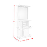 Wendolyn Wine Cabinet with Light in Glossy White