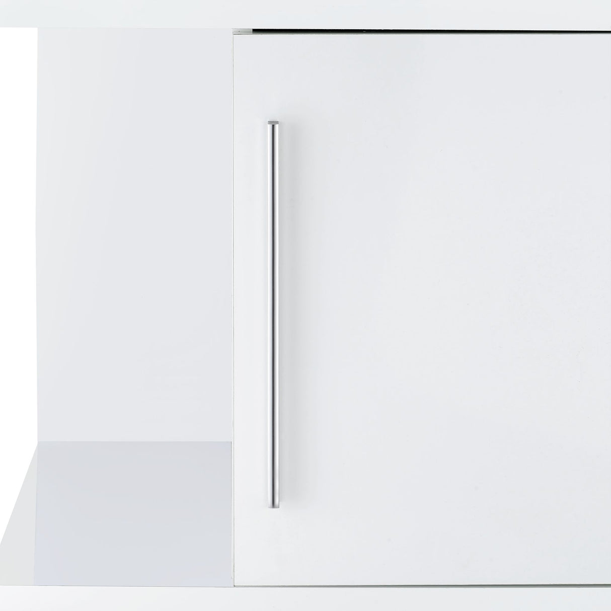 Wendolyn Wine Cabinet with Light in Glossy White