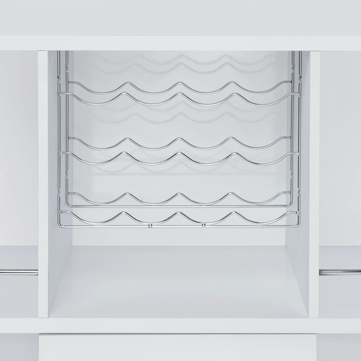 Wendolyn Wine Cabinet with Light in Glossy White