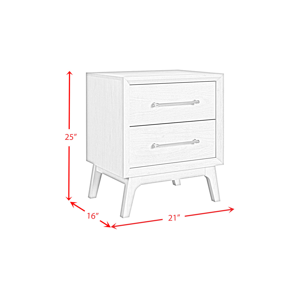 Westland 2-Drawer Nightstand in Almond
