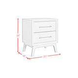 Westland 2-Drawer Nightstand in Almond