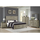 Whit-Ash 2-Drawer Nightstand with USB in Light Grey