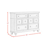Whit-Ash 6-Drawer Dresser in Light Grey
