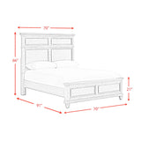 Whit-Ash Panel Bed