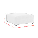 Zandara 5PC Modular Set in Olefin Beige with Ottoman