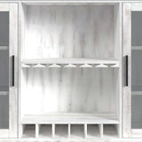 Rogen Rustic Buffet & Hutch with LED in Rustic White