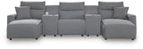Modmax II Reclining Sectional with Double Chaise and Consoles