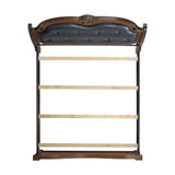 Cadenza UPH Bedroom Set with Black PU in Brown