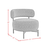 Antonia Swivel Chair in Heron Black