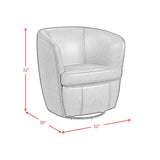 Vito Swivel Chair in Pebble Brown