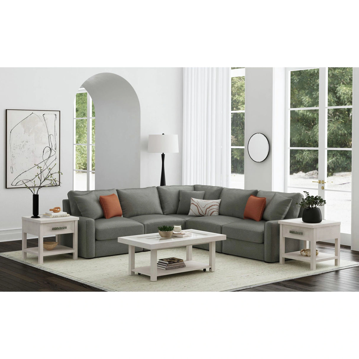 Avalanche Coffee Table in Antique White