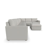 Flex 6-Seat Sectional with Narrow Arm and Ottoman