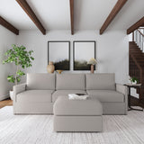Flex Sofa with Narrow Arm and Ottoman