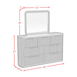 Sylvie UPH Bedroom Set with White Fabric