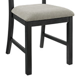 Garcia 6PC Dining Set with Table, 4 Chairs, and Bench in Black