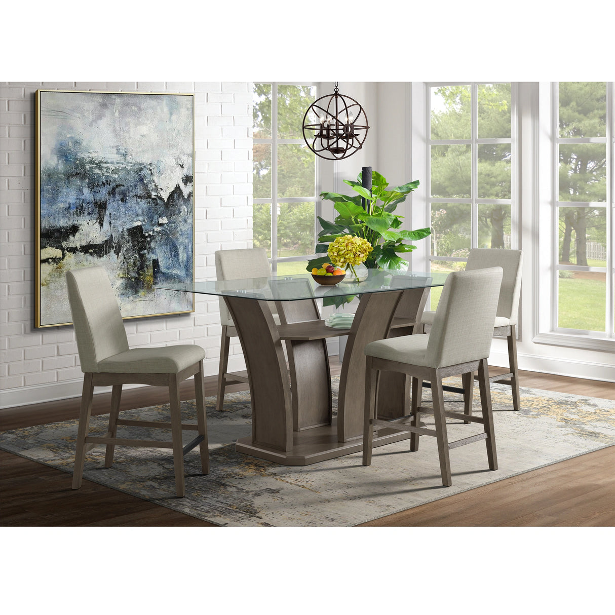 Dapper Grey Rectangular Counter Table