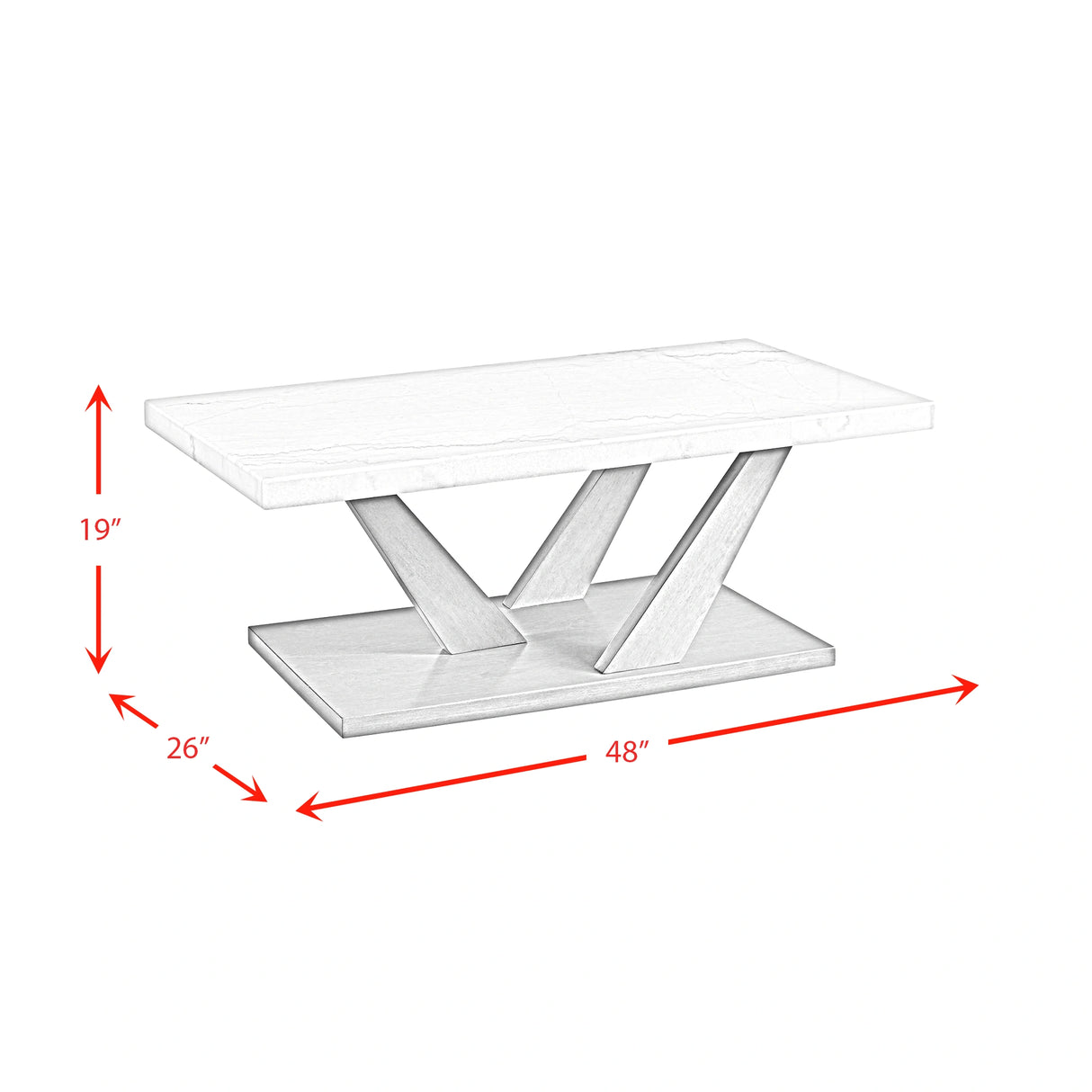Greta Rectangular Coffee Table in grey