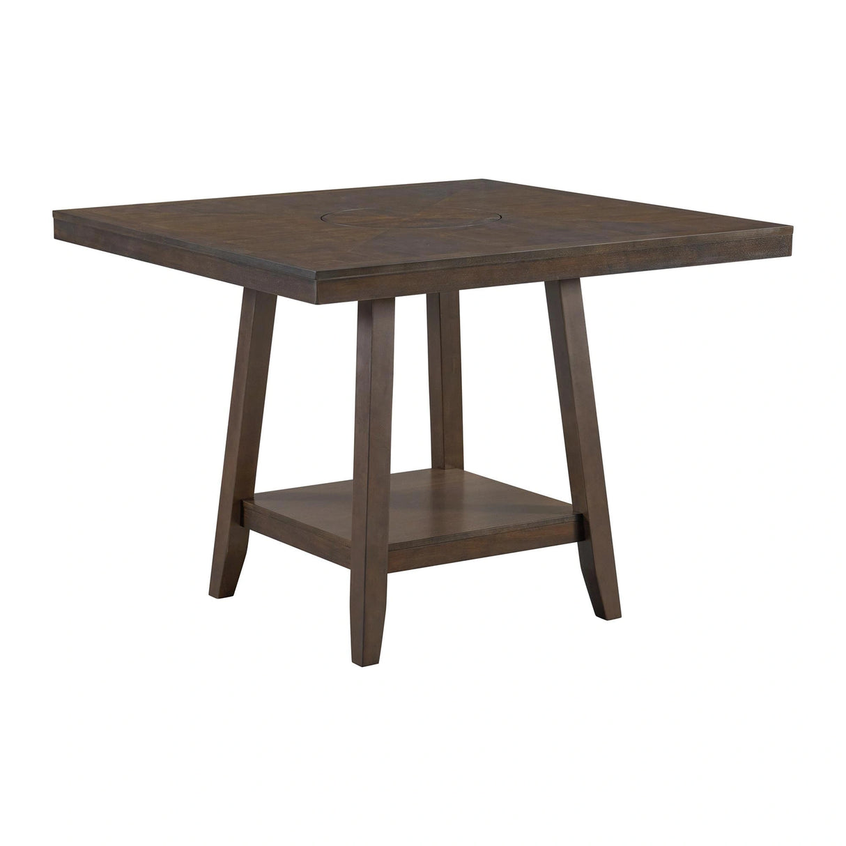 Seneca Counter Height Dining Set in Brown-Table and Four Chairs
