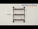 Wall Rack w/2 Shelves