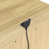 Ridgemont 2-Drawer Nightstand with USB in Natural
