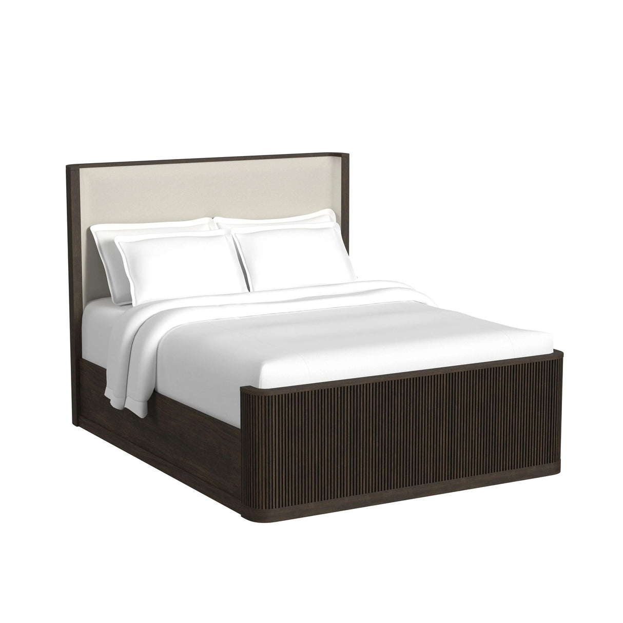 Sylvie UPH Bedroom Set with White Fabric
