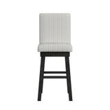 Jemma Swivel Bar Stool with Beige Linen in Dark Espresso (2 Per Carton)