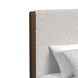 Brisbane UPH Bedroom Set with Boucle Beige and LED