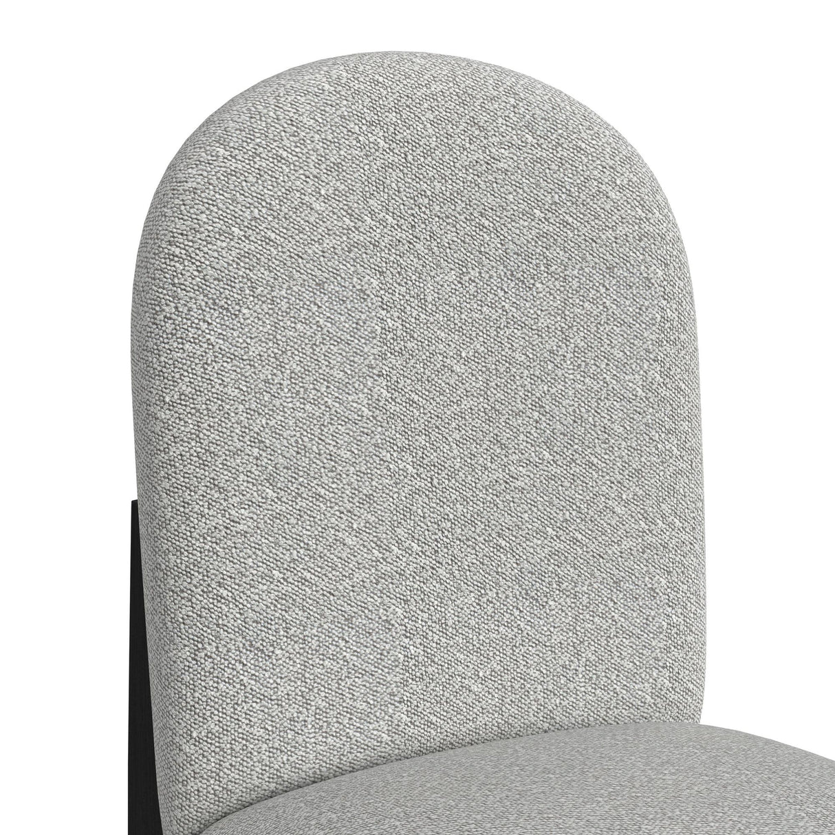 Portland Round Back Counter Stool with Grey Fabric in Black (2 Per Carton)