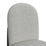 Portland Round Back Counter Stool with Grey Fabric in Black (2 Per Carton)