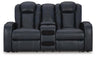 Fyne-Dyme Power Reclining Loveseat with Console